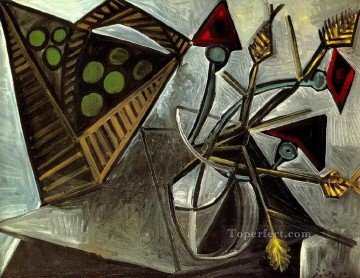  cubist - Still Life with a Fruit Basket 1942 cubist Pablo Picasso